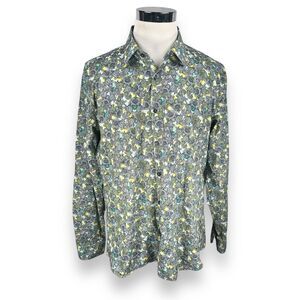 Jared Lang Paisley Shirt Mens 3XL XXXL Multicolor Cotton Button Up Long Sleeve